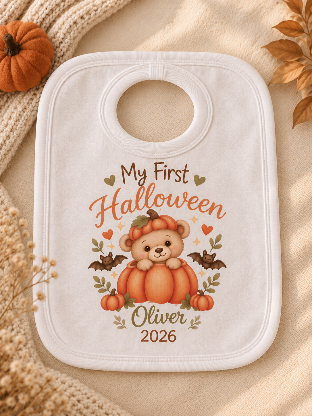 Personalised My First Halloween Bib